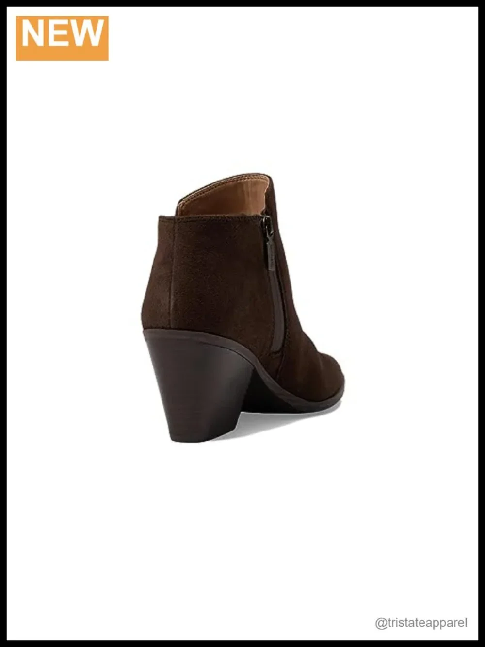 Waterproof Leather Suede Ankle Booties with Zip Closure